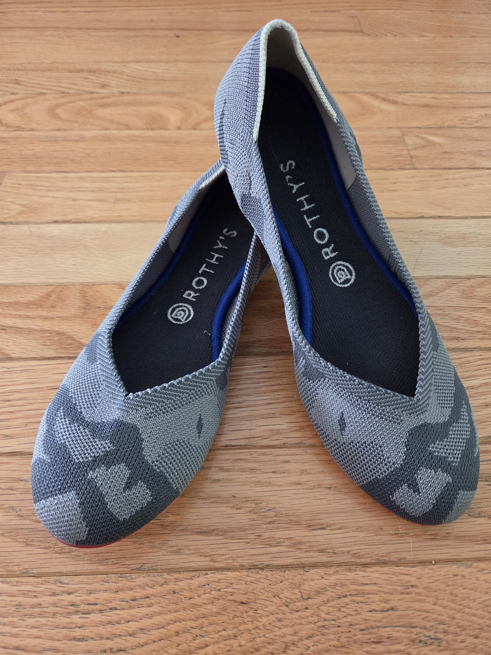 Rothy’s The Flat Retired Grey Camo – Women’s Size 9 (W9) Round Toe